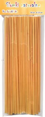 Immagine prodotto di Cannucce di paglia naturale 22 cm, 50 pezzi