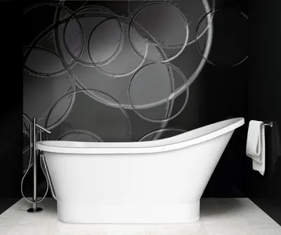 Immagine prodotto di Vasca da bagno freestanding dal design classico Vasca da bagno moderna Bianco 160x68cm