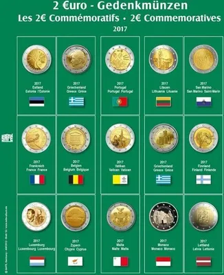 Produktbild von SAFE 7341-19 Münzblatt mit Vordruck für 2 EURO 2017