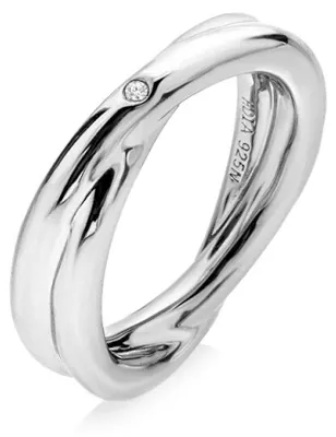 Produktbild von Minimalistischer Silberring mit echtem Diamanten Aura DR291 - Schaltung: 58 mm