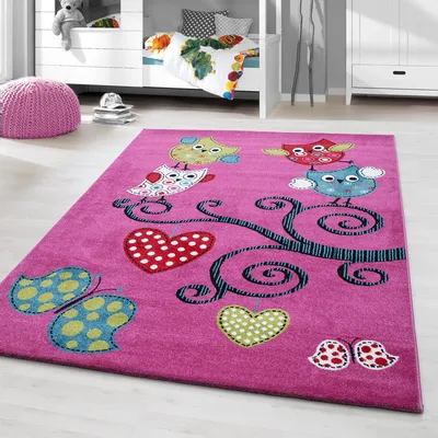 Immagine prodotto di Homebyhome Tappeto per Cameretta Bambina Design alla Moda Rettangolare o Rotondo Morbido e Confortevole, Dimensioni: 140x200 cm