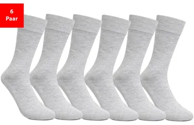 Produktbild von Diabetikersocken Damen & Herren Gesundheitssocken ohne Gummibund & Naht weich druckfrei - Grau 35-38 6 Paar