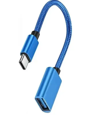 Produktbild von USB C auf USB A OTG Type C Adapter USB-Stick MacBook Samsung Xiaomi Blau