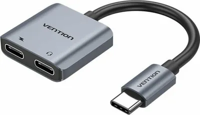 Produktbild von Vention BGZHA, USB-C, 2x USB-C, 0,1 m, Grau