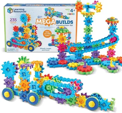 Imagen del producto de Engranajes! Engranajes! Engranajes! Estructuras gigantes, juego de construcción de engranajes, 235 piezas, a partir de 4 años