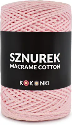 Produktbild von KOKONKI Macrame Baumwolle Baumwollkordel 2 mm 200 m Handarbeitsmaterial Rosa