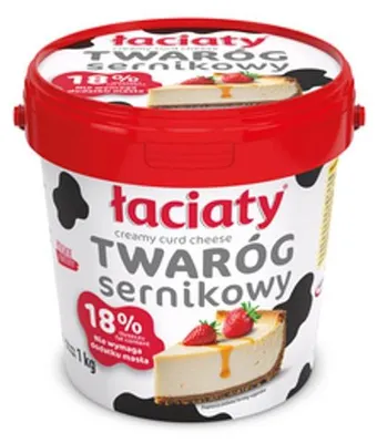 Zdjęcie produktu dla Łaciaty Twaróg Sernikowy 18% 1 kg