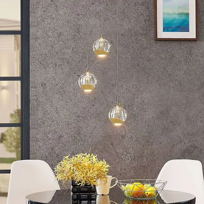 Produktbild von Lindby - Design Hängelampe I Pendellampe I Pendelleuchte Gold I Messing mit Glas inkl. LED 3-flammig-Licht - Hayley I Schlafzimmer - Länglich - I (nicht austauschbare) LED