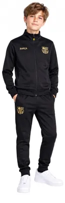 Produktbild von FC Barcelona Kinder Trainingsanzug Tracksuit Barça 5002CHNICP Schwarz 152