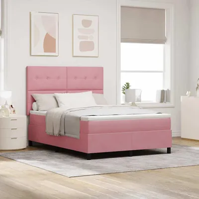 Produktbild von Maison Exclusive - Boxspringbett mit Kopfteil Rosa 160 x 200 cm Samt