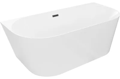 Obrázek produktu pro Mexen Oval Slim volně stojící přistěnná vana 170 x 80 cm, bílá, přepad černý - 52661708000-70