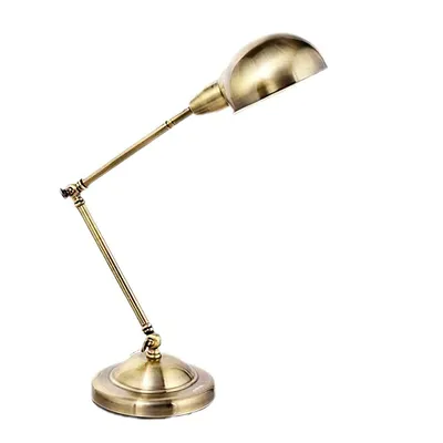 Produktbild von Gold dimmbare Schreibtischlampe, einstellbares Retrolicht mit 3-Farbmodi, Messing Metall Retro Stil Leseleuchte, geeignet für Home Offices, Nachttisch