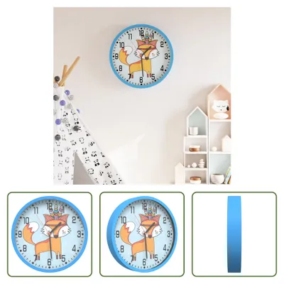 Zdjęcie produktu dla The Living Store Zegar ścienny niebieski Ø25,5 cm polistyren i szkło