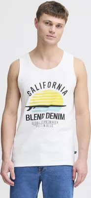 Produktbild von BLEND BHCali Herren Tank Top Sport-Shirt Muscle-Shirt mit Print Baumwollmischung Regular fit