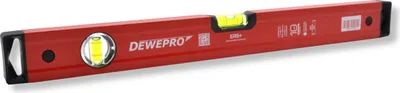 Produktbild von DEWEPRO Profi Wasserwaage - Aluminium rot lackiert, Länge: 40cm 0,4m