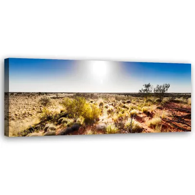 Produktbild von Leinwandbild Wüstenvegetation 90x30 Feeby Braun bild für die wand bereit zum aufhängen