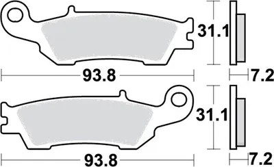 Obrázok produktu pre Brzdové doštičky na predné koleso pre motocykel Yamaha YZ 125, rok výroby 2008–2020, brzdové doštičky od TRW –