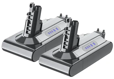 Immagine prodotto di Batteria di ricambio per aspirapolvere Dyson V10 - Batteria agli ioni di litio da 25,2V - 6000mAh (alta capacità) - Compatibile con modelli SV12, Absolute e Fluffy - Confezione da 2