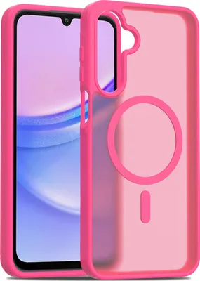 Immagine prodotto di Custodia magnetica per Samsung Galaxy A16 5G/4G, compatibile con MagSafe, retro trasparente opaco, resistente agli urti Rosa