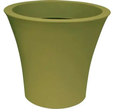 Produktbild von Pflanztopf FloraSelf City Kunststoff Ø 50 cm H 44 cm grün matt inkl. Rollen