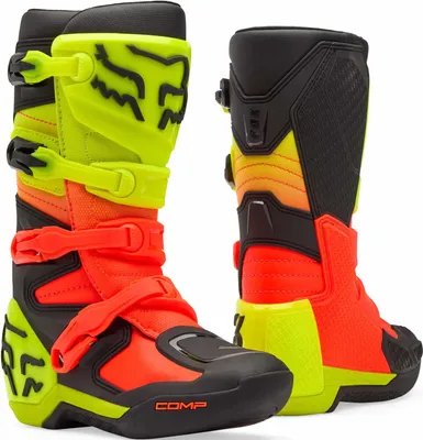 Produktbild von FOX Comp Jugend Motocross Stiefel, orange/gelb, 1