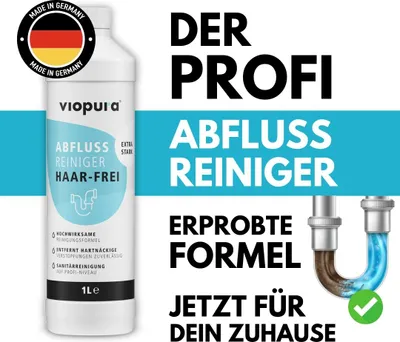 Produktbild von viopura Abflussreiniger EXTRA STARK Rohrreiniger 1000 ml