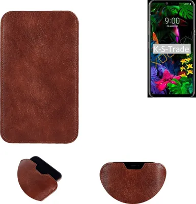Produktbild von K-S-Trade Schutzhülle Handyhülle kompatibel mit LG Electronics G8 ThinQ Handytasche Kunstleder Sleeve in braun