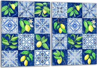 Produktbild von Glasschutzplatte für den Herd 2x40x52 Mosaik