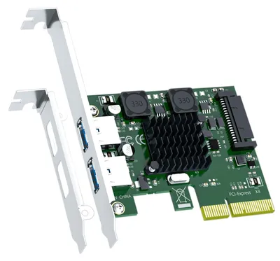 Obrázek produktu pro GLOTRENDS U3142A, rozšiřující karta PCIe s 2 porty USB A, 10 Gbps (USB 3.2 Gen2)