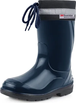 Produktbild von Ladeheid Kinder Mädchen Jungen Gummistiefel mit Stulpe LA-972 (Dunkelblau/Schwarz, 22 EU)