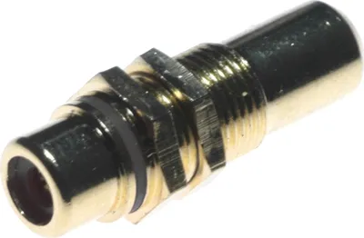 Produktbild von Lyndahl LKPA015 RCA Cinch Durchgangsdose für Frontplattenmontage, hartvergoldet Farbe: Schwarz