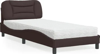 Obrázek produktu pro vidaXL Postel s matrací "Hvar" tmavě hnědá 80x200 cm látka