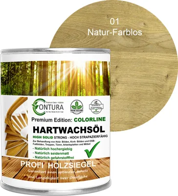 Produktbild von Contura 750ml. FARBIGES Hartwachsöl Colorline Premium Hartwachs - 01 Natur - Farblos