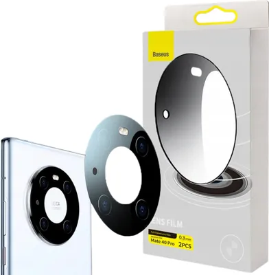 Produktbild von Baseus Kamera Folie Huawei Mate 40 Pro 0.3Mm (2 Stück) Transparent