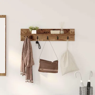 Image de Maison Exclusive - Table de chevet murale, support mural en bois massif et en panneaux de bois