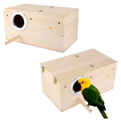 Produktbild von Nistkasten für Sittiche 34 x 19,5 x 17 cm aus Holz für Vögel