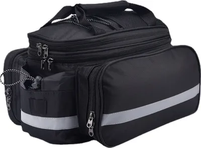 Produktbild von Große & wasserdichte Gepäckträgertasche - 27L Füllvolumen - Fahrradtasche für Gepäckträger mit Reflektoren in Schwarz