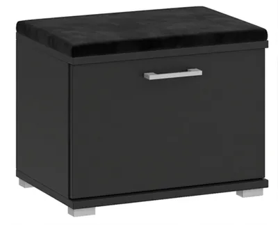 Produktbild von Schuhschrank Schuhbank mit Sitzfläche Schwarz, 50x40x35 cm