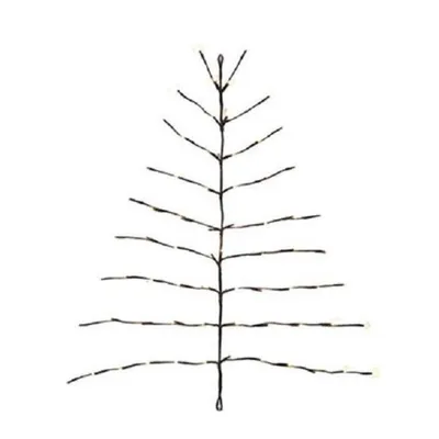 Produktbild von LED Wand-Weihnachtsbaum ZIGGY, braun - mehrere Größen Größe: XS