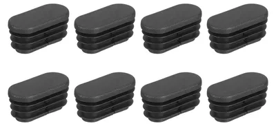 Imagen del producto de Tapones de plástico ovalados, de 3,4 x 0,63 pulgadas, paquete de 8 unidades, para muebles