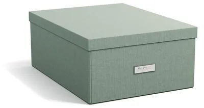 Aufbewahrungsbox mit Deckel, Faltbox, mintgrün, 45x34,5x18,5 cm