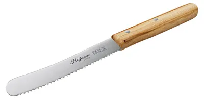 Produktbild von Hoffmann Brotzeitmesser 11 cm Wellenschliff Buchenholz