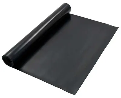 Produktbild von Gummiboden Outdoor - Bodenmatte Rolle 1,2 x 5 m - Rutschfeste wetterfeste Gartenmatte Terrasse Eingangsteppich - Schwarz
