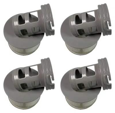 Produktbild von 4x Trade-Shop Pool-Filter / Filterkartusche inkl. Adapter kompatibel mit MSpa Bubble Spa Elegance b-140a, Castello b-141, Jet Spas, Lidl Jacuzzi 2019