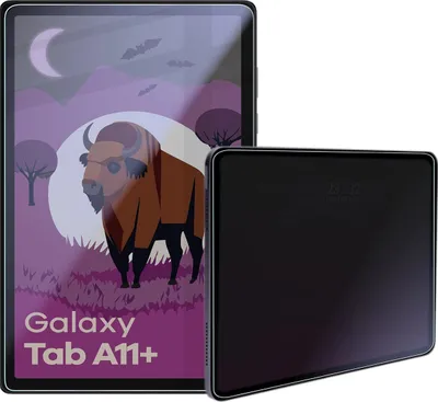 Produktbild von Hybridglas mit Privatschutzfilter für Galaxy Tab A11+, Bizon Glass Tab Mule Shadow, Matt
