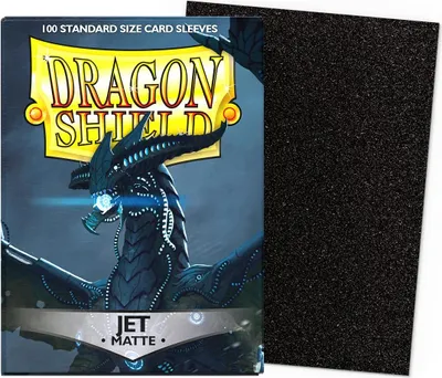 Obrázok produktu pre Matné rukávy Dragon Shield štandardnej veľkosti - Jet (100 rukávov)