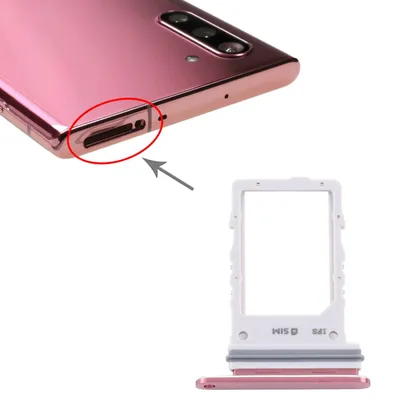 Obrázek produktu pro Držák SIM karet pro Samsung Galaxy Note 10 5G, růžový, zásobník na karty a SD, náhradní díl