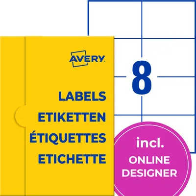 Produktbild von AVERY Zweckform P4910-10 Wetterfeste Folienetiketten (80 Klebeetiketten, 105x74m