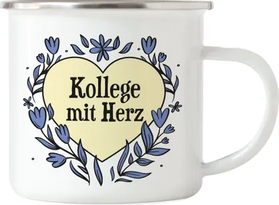 Produktbild von Kollege mit Herz Emaille Tasse Geschenkidee Zum Danke Sagen Bester Kollege
