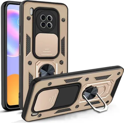 Produktbild von Huawei Y9A Hülle mit 360° Drehbarer Magnetische Ring Ständer Halter Dia Kameraschutz TPU Bumper Silikon Schutzhülle für Huawei Y9A Gold